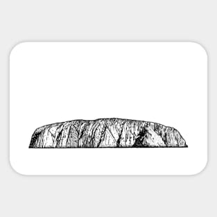 ULURU -  AYERS ROCK  ink painting.1 Sticker